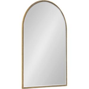 imageKate and Laurel Gwendolyn Antique Beaded Arch Wall Mirror 20 x 30 Gold Sophisticated Vintage Bathroom Mirror Wall Decor with Detailed Beaded Frame