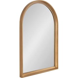 imageKate and Laurel Hatherleigh Vintage Arched Wooden Wall Mirror 24 x 36 Antique Gold Decorative Arch Mirror for Use as Vanity Bathroom Mirror or Fireplace Mantel MirrorGold