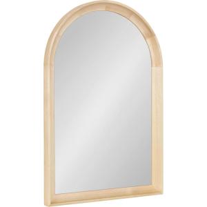 imageKate and Laurel Hatherleigh Vintage Arched Wooden Wall Mirror 24 x 36 Antique Gold Decorative Arch Mirror for Use as Vanity Bathroom Mirror or Fireplace Mantel MirrorNatural
