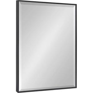 imageKate and Laurel Rhodes Large Framed Decorative Rectangle Wall Mirror 23quot x 29quot Black Sleek Decorative Wall Mirror with Modern Frame