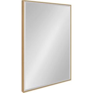 imageKate and Laurel Rhodes Large Framed Decorative Rectangle Wall Mirror 25x37 Natural Teak Finish