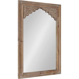 imageKate and Laurel Shivani Boho Wall Mirror 24 x 36 Rustic Brown Farmhouse Wall Decor with Ornate DetailingRustic Brown