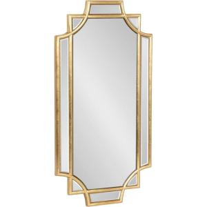 imageKate and Laurel Viona Modern Scalloped Round Mirror 32 Inch Diameter Bronze Decorative Circle Bathroom Mirror for Over Sink with Unique Rippled Edge for Wavy Wall Decor AccentGold