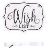 imageDesignOvation Bosc Wall Mounted Decorative Framed Magnetic Chalkboard Black with Wish List Hanging Expression Plaque
