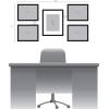imageDesignOvation Gallery Wood Document Frame Set for Customizable Wall Display 85x11 Black Pack of 4Black