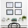 imageDesignOvation Gallery Wood Document Frame Set for Customizable Wall Display 85x11 Black Pack of 4Black