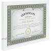 imageDesignOvation Gallery Wood Document Frame Set for Customizable Wall Display 85x11 Black Pack of 4White