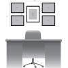 imageDesignOvation Gallery Wood Document Frame Set for Customizable Wall Display 85x11 Black Pack of 4White