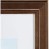 imageDesignOvation Kieva Solid Wood Picture Frames Gray 11x14 matted to 8x10 Pack of 4Brown