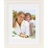 imageDesignOvation Kieva Solid Wood Picture Frames Gray 11x14 matted to 8x10 Pack of 4White