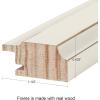 imageDesignOvation Kieva Solid Wood Picture Frames Gray 11x14 matted to 8x10 Pack of 4White