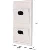 imageDesignOvation Walcott Decorative Wall Organizer Mail Holder with Two Pockets White