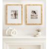 imageKate and Laurel Burlock Transitional Faux Burlwood Picture Frame Set of 2 16 x 20 matted to 8 x 10 Natural Modern TwoPiece Burlwood Frame Set for Gallery Wall Decor for Living Room