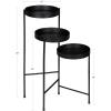 imageKate and Laurel Finn TriLevel Metal Plant Stand Bronze Decorative Hinged Tray Stand DisplayBlack