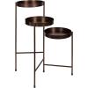 imageKate and Laurel Finn TriLevel Metal Plant Stand Bronze Decorative Hinged Tray Stand DisplayBronze