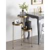 imageKate and Laurel Finn TriLevel Metal Plant Stand Bronze Decorative Hinged Tray Stand DisplayGoldGray