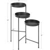 imageKate and Laurel Finn TriLevel Metal Plant Stand Bronze Decorative Hinged Tray Stand DisplayGray