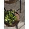 imageKate and Laurel Finn TriLevel Metal Plant Stand Bronze Decorative Hinged Tray Stand DisplayNaturalBlack