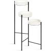 imageKate and Laurel Finn TriLevel Metal Plant Stand Bronze Decorative Hinged Tray Stand DisplayWhiteBlack