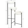 imageKate and Laurel Finn TriLevel Metal Plant Stand Bronze Decorative Hinged Tray Stand DisplayWhiteBlack