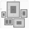 imageKate and Laurel Gallery Transitional Frame Set Set of 5 Rustic Brown Sophisticated Picture Frame Collage with Multiple Sizes IncludedBlack