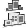 imageKate and Laurel Gallery Transitional Frame and Shelf Set Set of 8 Rustic Brown and Black Sophisticated Picture Frame Collage with Multiple Sizes IncludedRustic BrownBlack