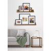 imageKate and Laurel Gallery Transitional Frame and Shelf Set Set of 8 Rustic Brown and Black Sophisticated Picture Frame Collage with Multiple Sizes IncludedRustic BrownBlack