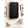 imageKate and Laurel Marston Modern Farmhouse Scalloped Magnetic Chalkboard 20 x 30 Rustic Brown Transitional Rectangular Chalkboard for Use as Message Board or Decorative Wall Organization
