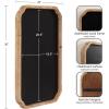 imageKate and Laurel Marston Modern Farmhouse Scalloped Magnetic Chalkboard 20 x 30 Rustic Brown Transitional Rectangular Chalkboard for Use as Message Board or Decorative Wall Organization