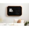 imageKate and Laurel Marston Modern Farmhouse Scalloped Magnetic Chalkboard 20 x 30 Rustic Brown Transitional Rectangular Chalkboard for Use as Message Board or Decorative Wall Organization