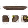 imageKate and Laurel Zandros Modern Round Carved Wood Tray 16 Inch Diameter Brown FoodSafe Serving Tray with Carved Pattern for Use as Ottoman Table Topper or Shallow Kitchen Fruit Bowl