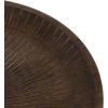 imageKate and Laurel Zandros Modern Round Carved Wood Tray 16 Inch Diameter Brown FoodSafe Serving Tray with Carved Pattern for Use as Ottoman Table Topper or Shallow Kitchen Fruit Bowl