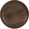 imageKate and Laurel Zandros Modern Round Carved Wood Tray 16 Inch Diameter Brown FoodSafe Serving Tray with Carved Pattern for Use as Ottoman Table Topper or Shallow Kitchen Fruit Bowl