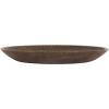 imageKate and Laurel Zandros Modern Round Carved Wood Tray 16 Inch Diameter Brown FoodSafe Serving Tray with Carved Pattern for Use as Ottoman Table Topper or Shallow Kitchen Fruit Bowl