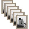 imageDesignOvation Kieva Solid Wood Picture Frame Distressed Gray 8x10 Pack of 6