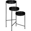 imageKate and Laurel Finn TriLevel Metal Plant Stand Bronze Decorative Hinged Tray Stand DisplayBlack