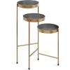 imageKate and Laurel Finn TriLevel Metal Plant Stand Bronze Decorative Hinged Tray Stand DisplayGoldGray