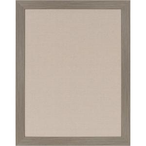 imageDesignOvation Beatrice Framed Linen Fabric Pinboard 13x23 Rustic BrownGrey