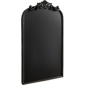 imageKate and Laurel Arendahl Decorative Vintage Arch Chalkboard 19 x 31 White Framed Arched Ornate Magnetic Chalkboard for Bedroom Organization or Entryway DecorBlack