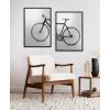 imageKate and Laurel Sylvie Modern Bike Framed Metallic Canvas Wall Art by Simon Te of Tai Prints 2 Piece 23x33 Black Black and White Bike Photography Art