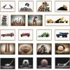 imageKate and Laurel Sylvie Vintage Football Vintage Football Gear and Vintage Football Helmet Framed Canvas Wall Art Set by Saint and Sailor Studios 3 Piece Set Gray Retro Football Art for Wall