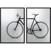 imageKate and Laurel Sylvie Modern Bike Framed Metallic Canvas Wall Art by Simon Te of Tai Prints 2 Piece 23x33 Black Black and White Bike Photography Art