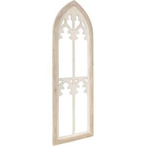 imageKate and Laurel Amabelle Arched Wooden Art Plaque 16 x 46 Rustic Gray and White Rustic Wood Arch Framed Wall Art