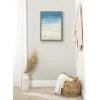 imageKate and Laurel Blake Calm Morning Framed Printed Glass Wall Art by Janet MeinkeLau 18x24 Gray Coastal Beach Art for Wall