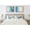 imageKate and Laurel Blake Calm Morning Framed Printed Glass Wall Art by Janet MeinkeLau 18x24 Gray Coastal Beach Art for Wall