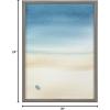 imageKate and Laurel Blake Calm Morning Framed Printed Glass Wall Art by Janet MeinkeLau 18x24 Gray Coastal Beach Art for Wall