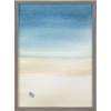 imageKate and Laurel Blake Calm Morning Framed Printed Glass Wall Art by Janet MeinkeLau 18x24 Gray Coastal Beach Art for Wall