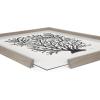 imageKate and Laurel Blake Coral Black Framed Printed Glass Wall Art by Cat Coquillette 16x20 Gray Decorative Coastal Art for Your Wall