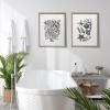 imageKate and Laurel Blake Coral Black Framed Printed Glass Wall Art by Cat Coquillette 16x20 Gray Decorative Coastal Art for Your Wall