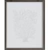 imageKate and Laurel Blake Coral Black Framed Printed Glass Wall Art by Cat Coquillette 16x20 Gray Decorative Coastal Art for Your Wall